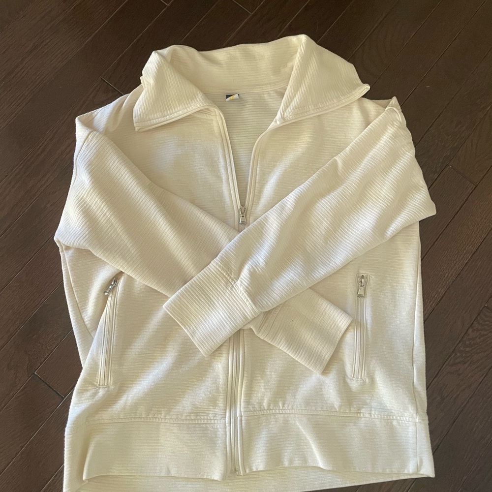 White Zip Up Hoodie